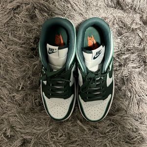 Nike Green and White Sneakers